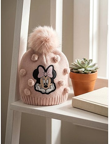 Bonnet enfant en maille douce minnie disney