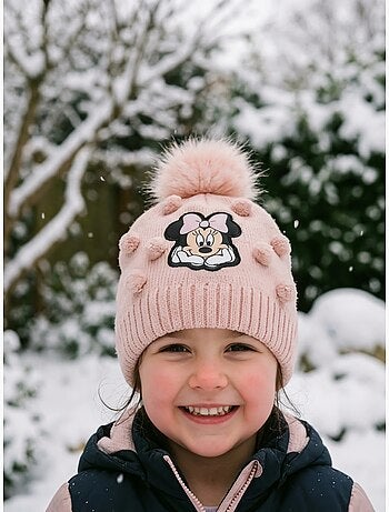 Bonnet enfant en maille douce minnie disney