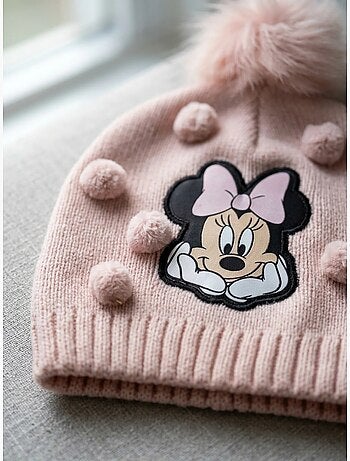 Bonnet enfant en maille douce minnie disney
