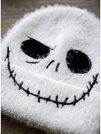 Bonnet enfant jack skellington en maille extensible disney