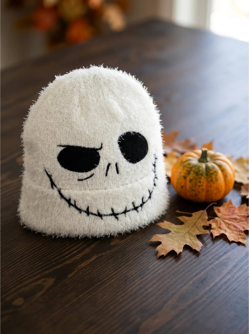 Bonnet enfant jack skellington en maille extensible disney Noir - Kiabi
