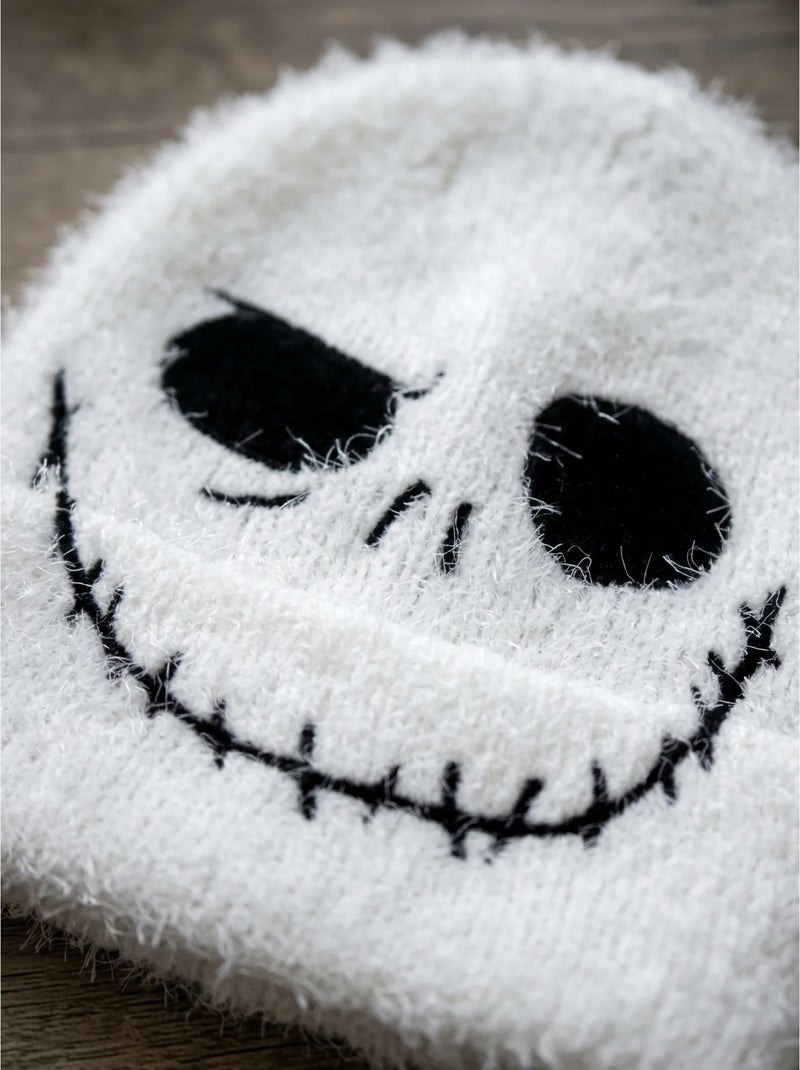Bonnet enfant jack skellington en maille extensible disney Noir - Kiabi