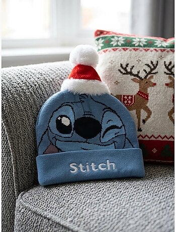 Bonnet enfant tricoté stitch disney