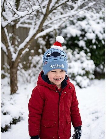 Bonnet enfant tricoté stitch disney