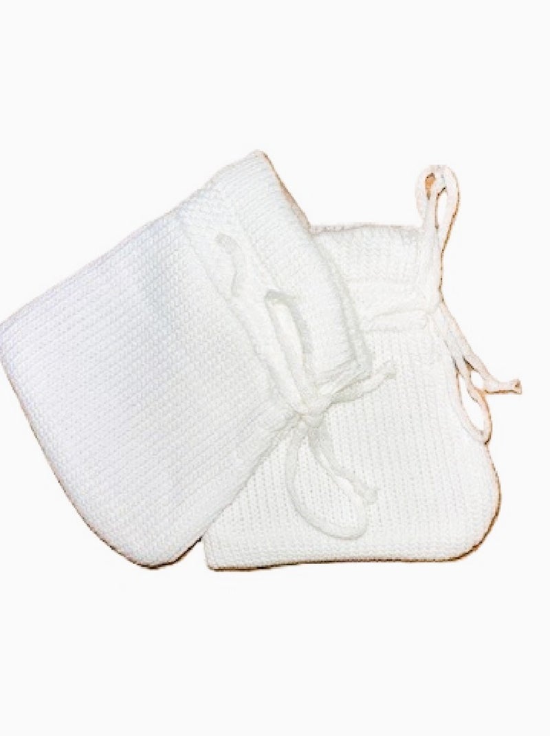 Bonnet et Chaussons Tricot bébé Les Chatounets Blanc - Kiabi