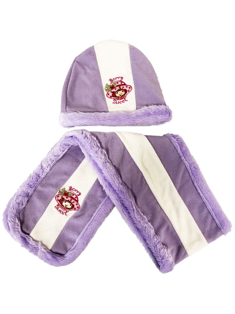 Bonnet et écharpe Charlotte aux fraises Violet - Kiabi