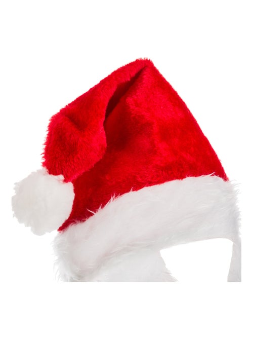 Bonnet et fausse barbe de père noël - Kiabi