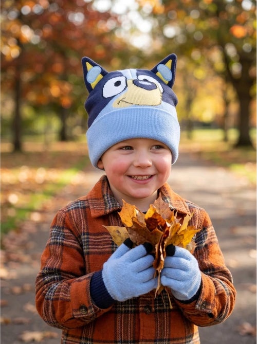Bonnet et gants enfant en acrylique doux bluey - Kiabi Bonnet et gants enfant en acrylique doux bluey - Kiabi