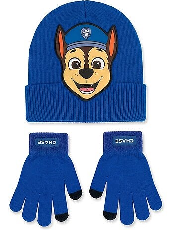 Bonnet et gants enfant en acrylique pat' patrouille nickelodeon