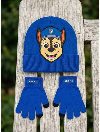 Bonnet et gants enfant en acrylique pat' patrouille nickelodeon