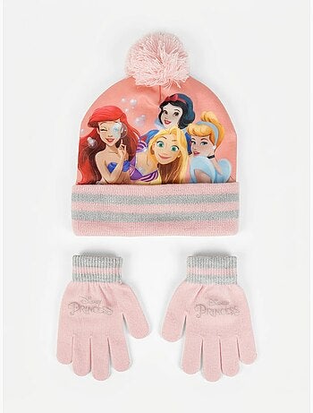Bonnet et gants princesses disney fille, taille unique