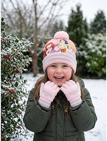 Bonnet et gants princesses disney fille, taille unique