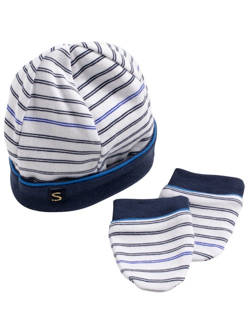 Bonnet et moufles marinière - SAUTHON - Kiabi
