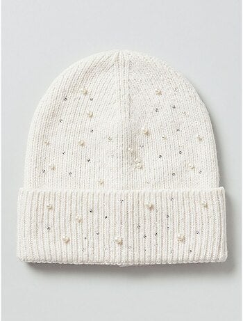 Bonnet femme en maille avec détails brillants 'Deeluxe'