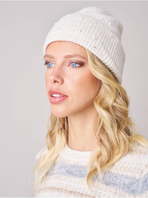 Bonnet femme en maille avec détails brillants 'Deeluxe' - Kiabi Bonnet femme en maille avec détails brillants 'Deeluxe' - Kiabi