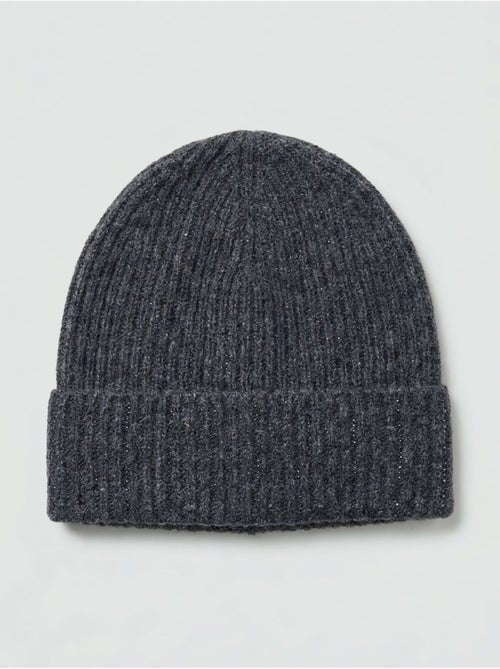 Bonnet femme en maille côtelée 'deeluxe' - Kiabi