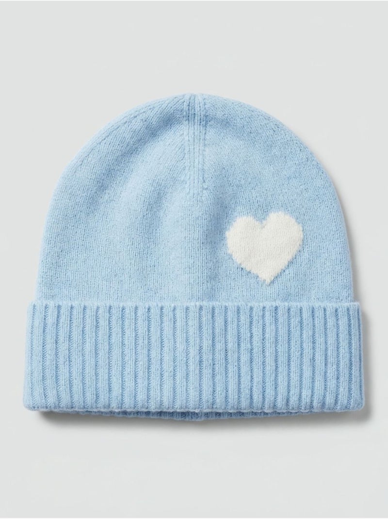 Bonnet femme motif coeur 'Deeluxe' Bleu clair - Kiabi