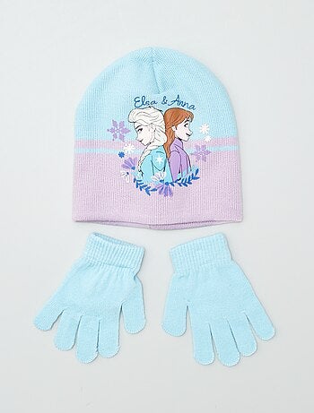 Bonnet + gants 'La Reine des Neiges' - 2 pièces