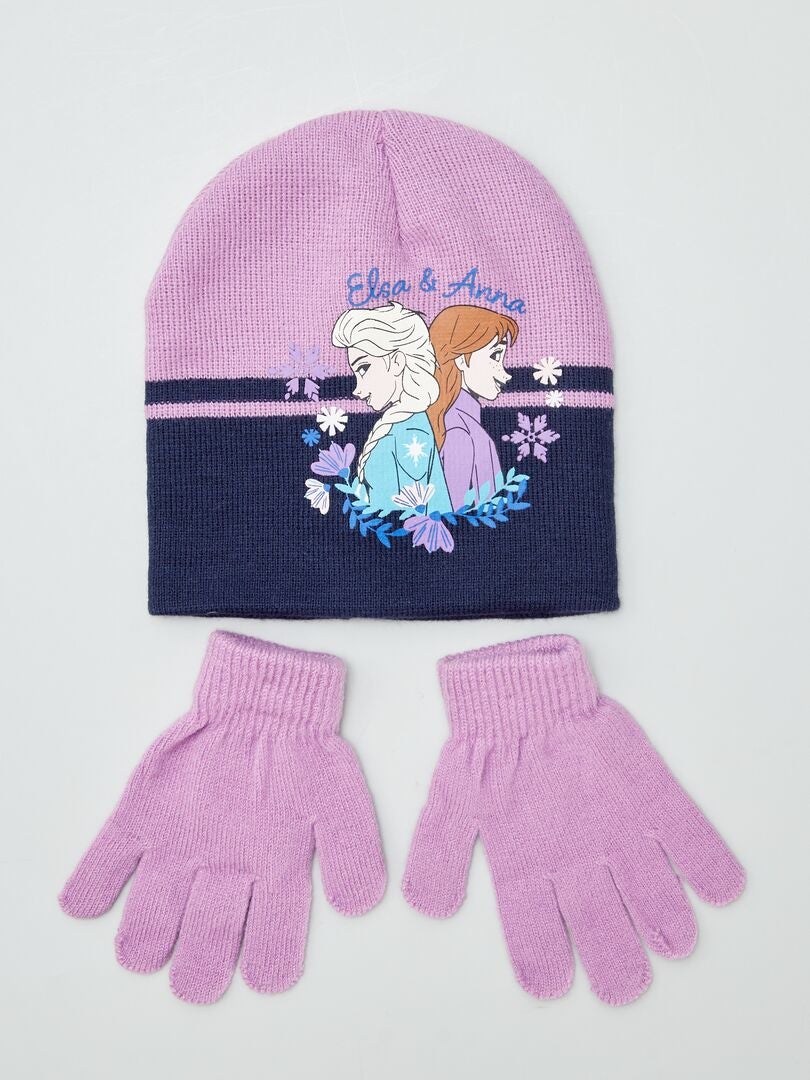 Bonnet + gants 'La Reine des Neiges' - 2 pièces Lilas - Kiabi