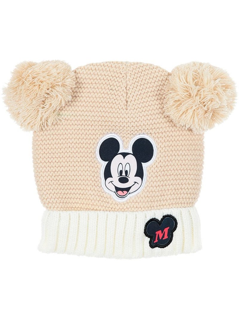 Bonnet   garçon mickey - licence officielle Beige - Kiabi