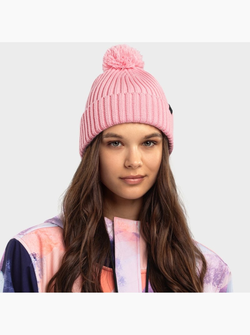 Bonnet hiver à pompon sports d'hiver homme et femme lulu Rose - Kiabi
