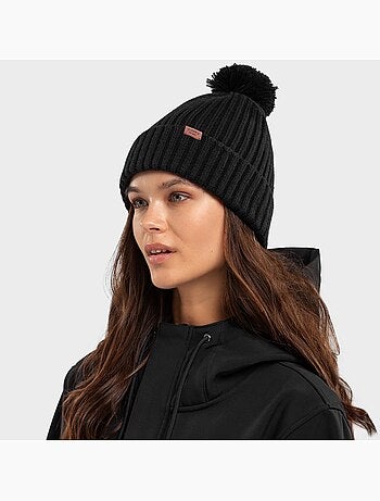 Bonnet hiver à pompon sports d'hiver homme et femme nori