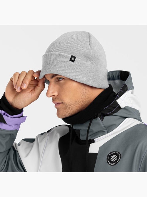 Bonnet hiver sports d'hiver homme et femme snowflake gray - Kiabi