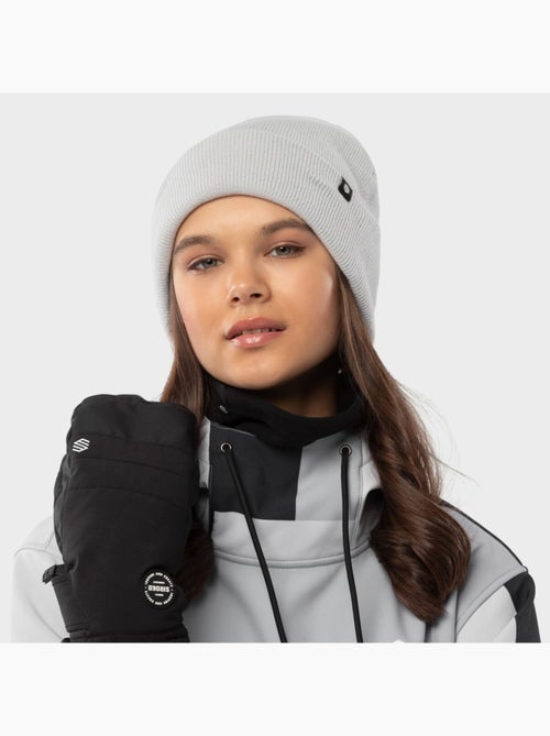 Bonnet hiver sports d'hiver homme et femme snowflake gray - Kiabi
