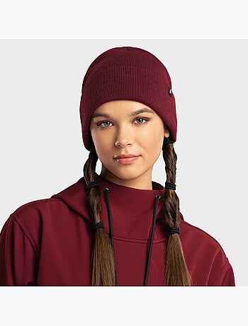 Bonnet hiver sports d'hiver homme et femme snowflake maroon