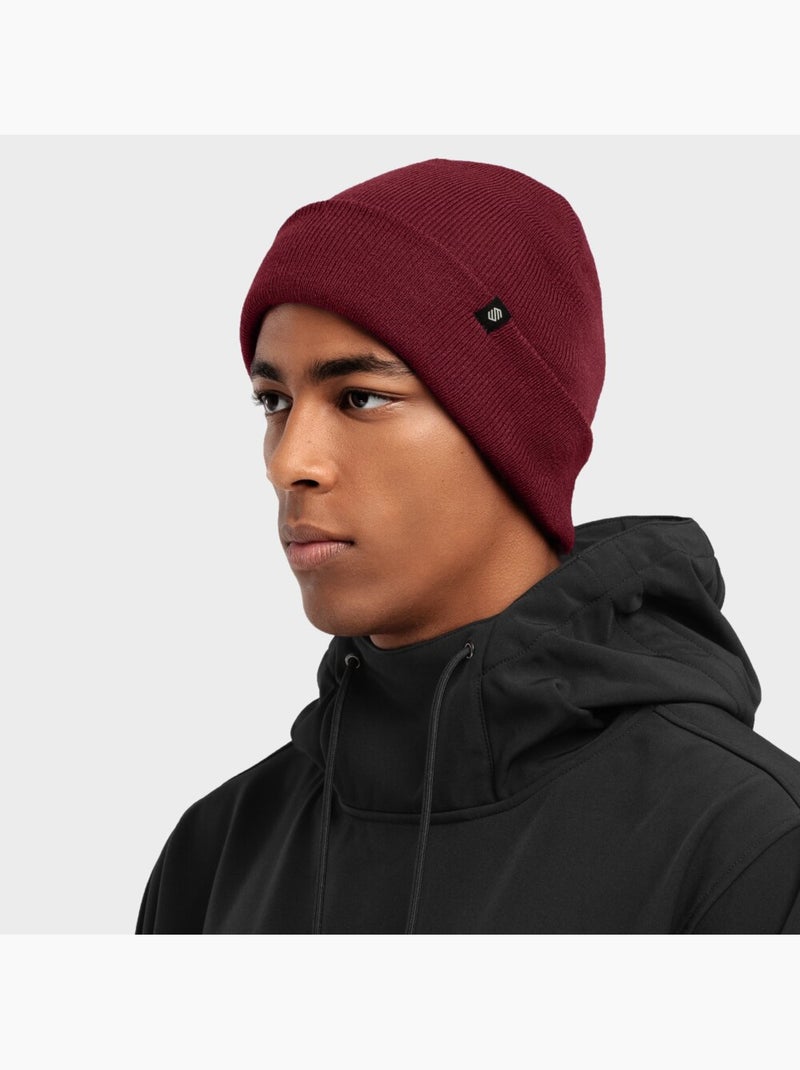 Bonnet hiver sports d'hiver homme et femme snowflake maroon Rouge brique - Kiabi