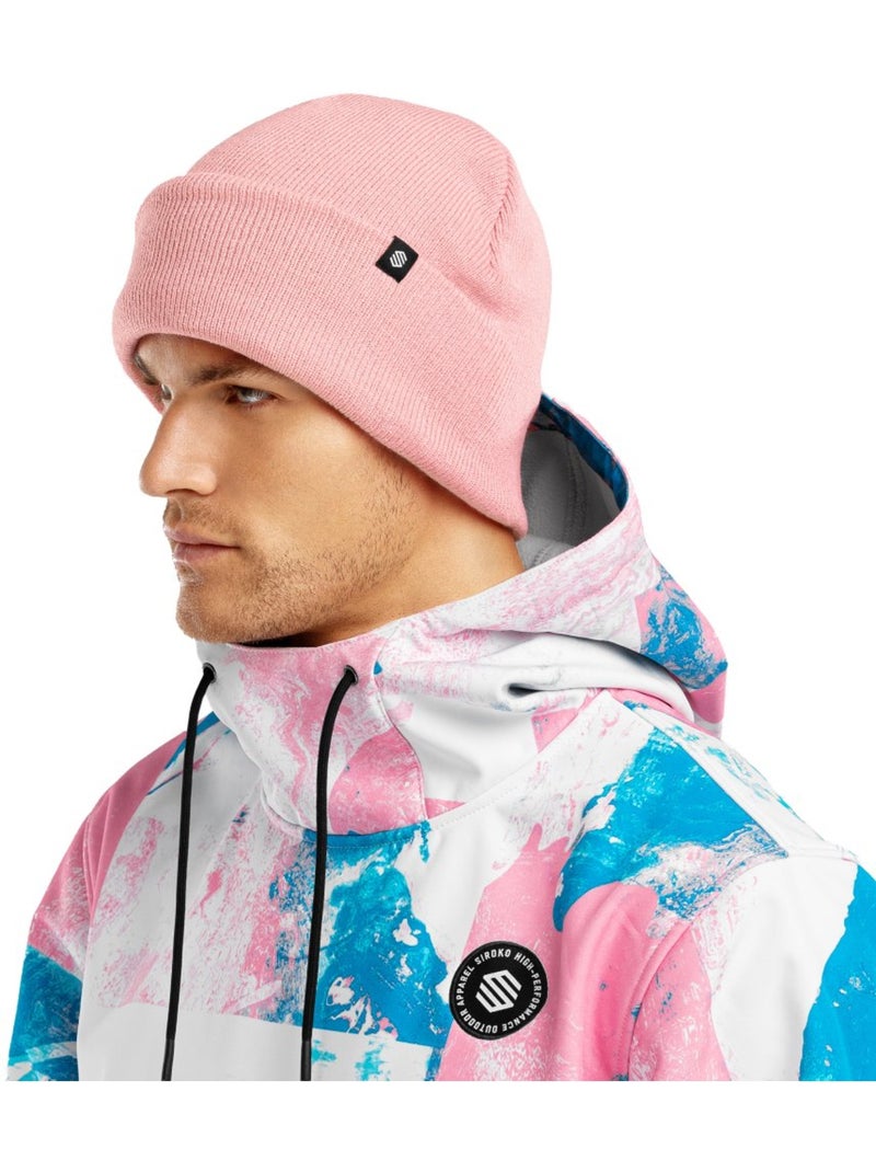 Bonnet hiver sports d'hiver homme et femme snowflake Rose - Kiabi