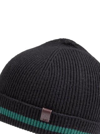 Bonnet homme soft touch noir liseret vert Isotoner