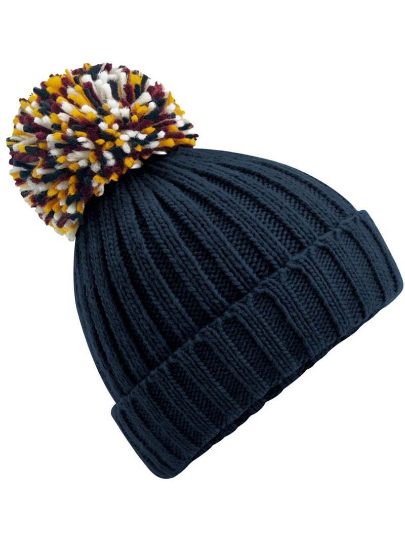 Bonnet hygge unisexe pour adultes - beechfield Bleu marine - Kiabi