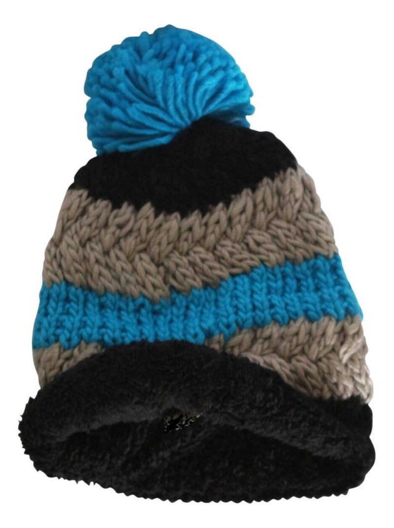 Bonnet Ice tricolore Bleu turquoise - Kiabi