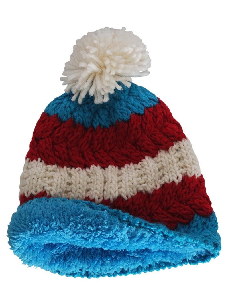 Bonnet Ice tricolore Rouge - Kiabi