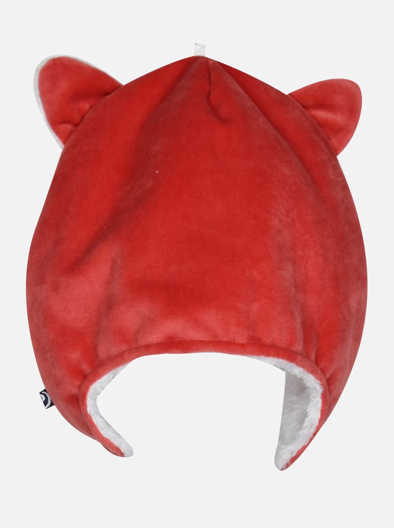 BONNET ILOE VELOURS DOUX BEBE Rouge - Kiabi