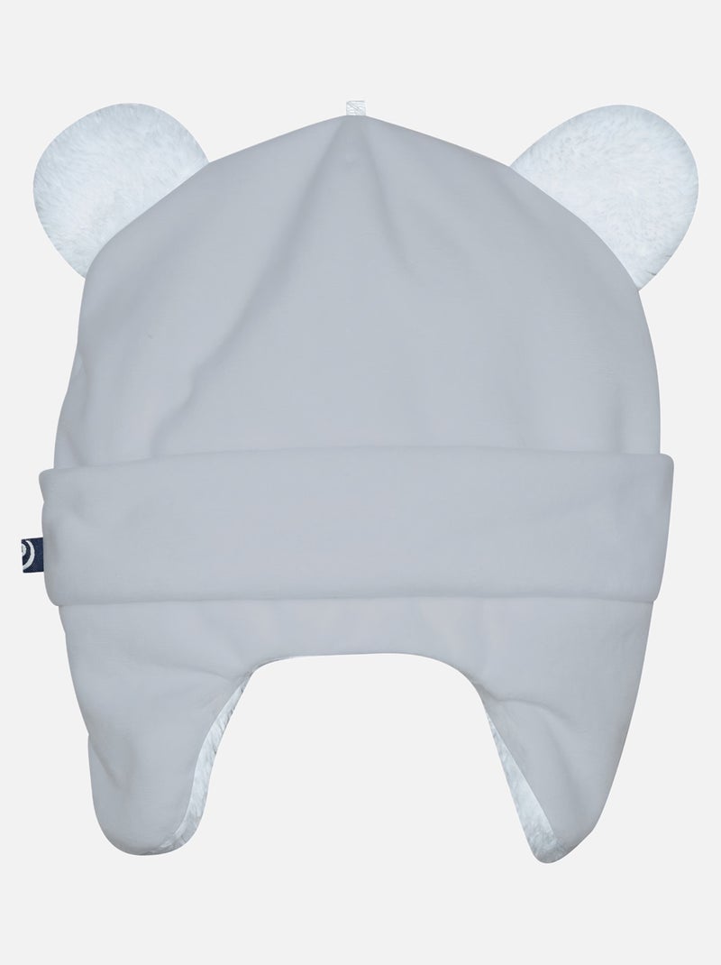 BONNET IRMINO VELOURS DOUX BEBE Gris - Kiabi