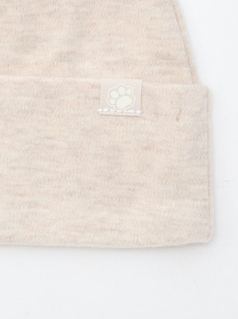 Bonnet léger avec oreilles Beige - Kiabi