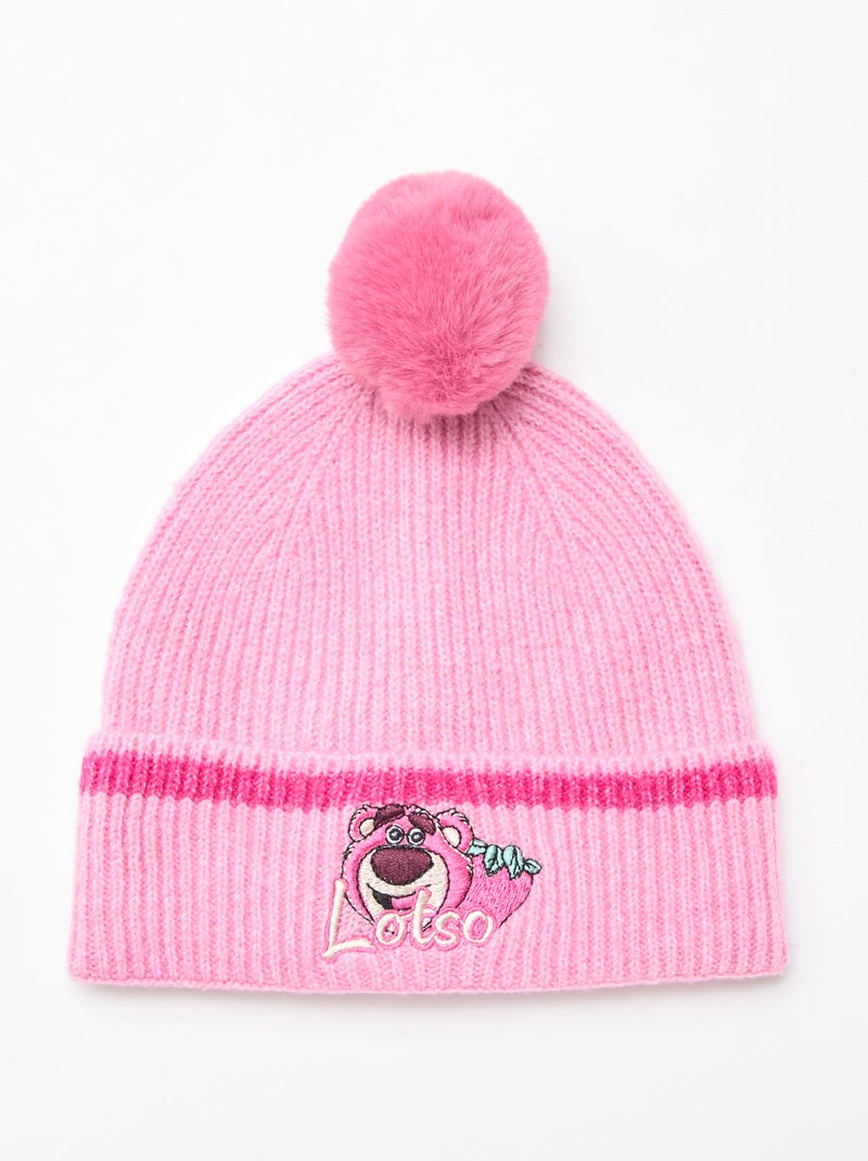 Bonnet 'Lotso' à pompon Rose - Kiabi
