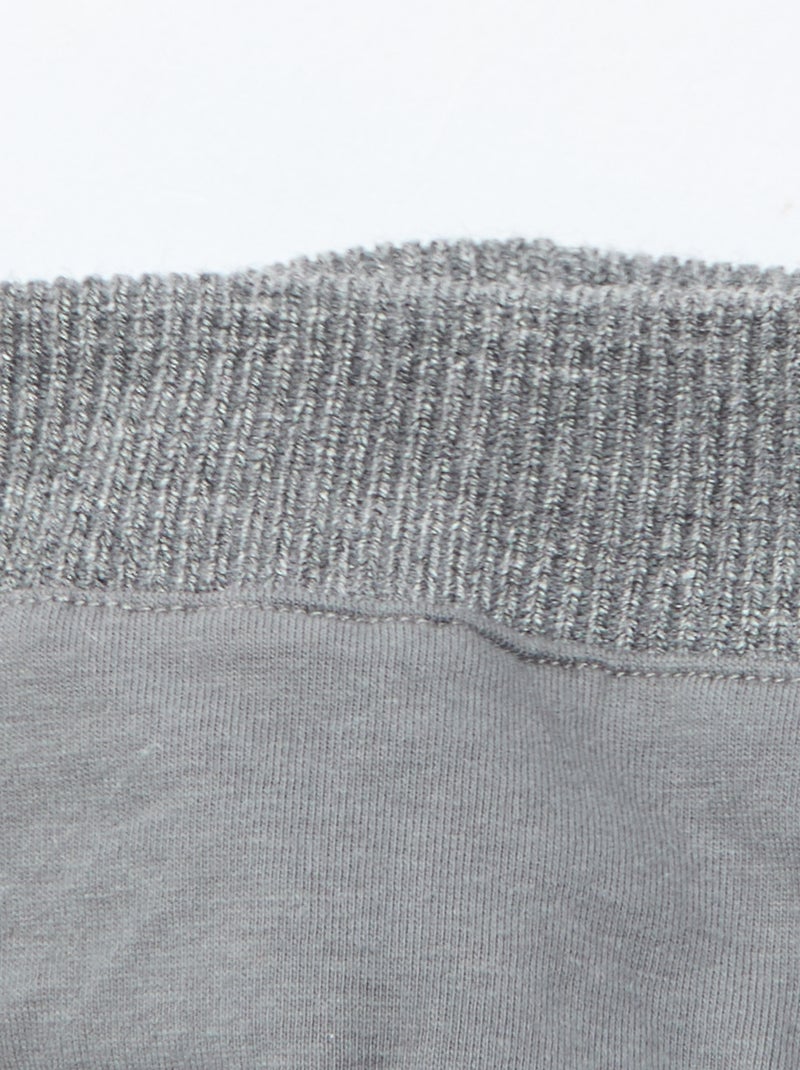 Bonnet maillé à pompon Gris - Kiabi