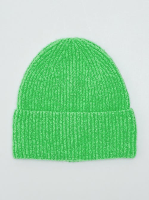 Bonnet maille côtelée - Kiabi
