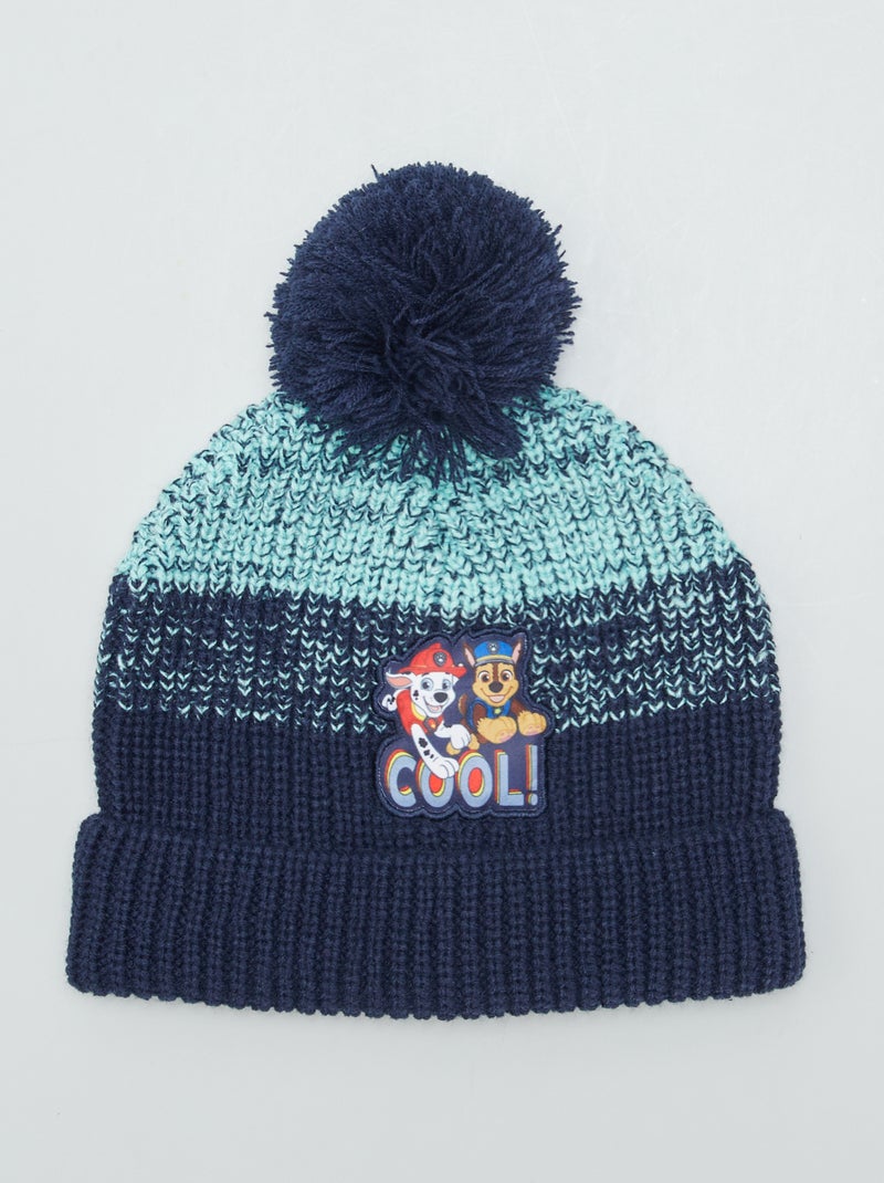 Bonnet maille moulinée 'Pat' Patrouille' Bleu - Kiabi