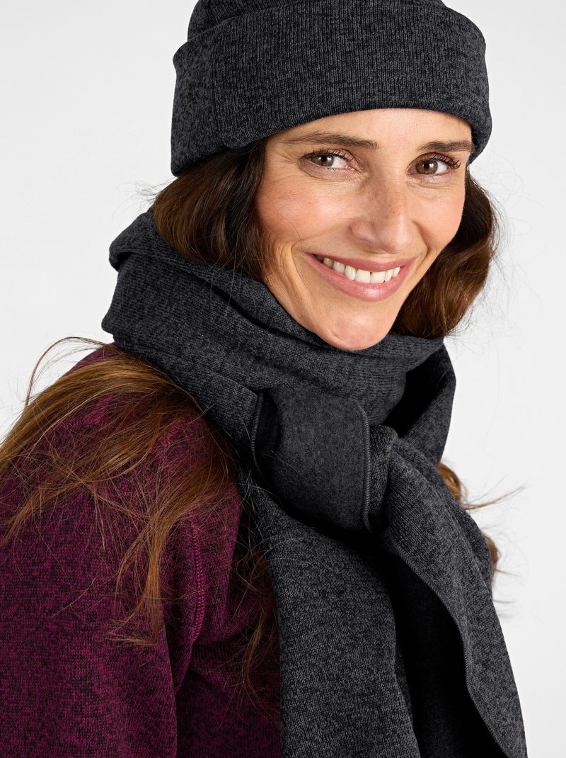 Bonnet maille polaire chaude mixte Thermolactyl - DamartSport Noir - Kiabi