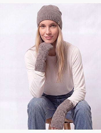 Bonnet maille soft touch effet cachemire taille unique extensible femme isotoner