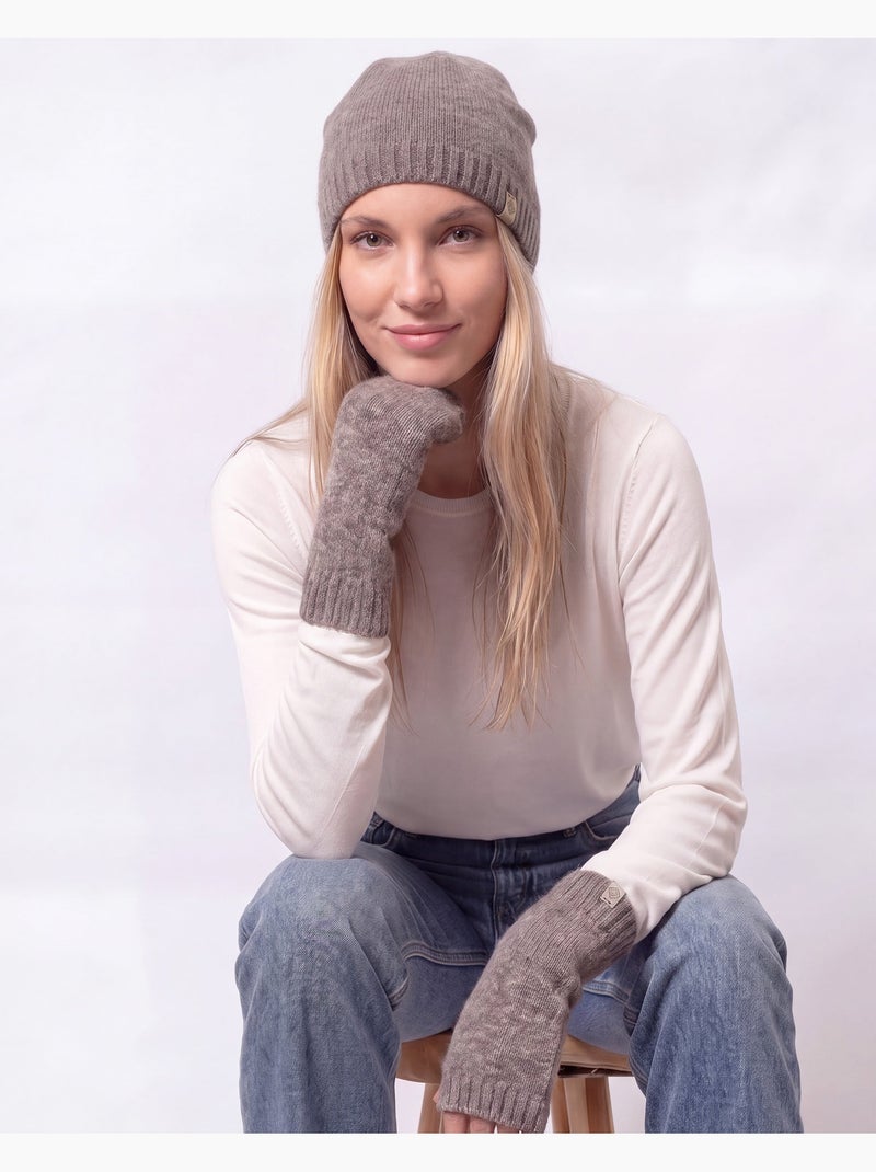 Bonnet maille soft touch effet cachemire taille unique extensible femme isotoner Marron - Kiabi