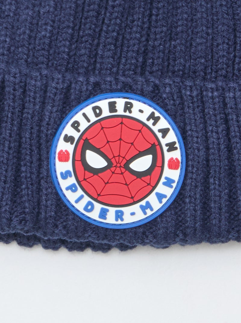 Bonnet 'Marvel' 'Spiderman' uni Bleu marine - Kiabi