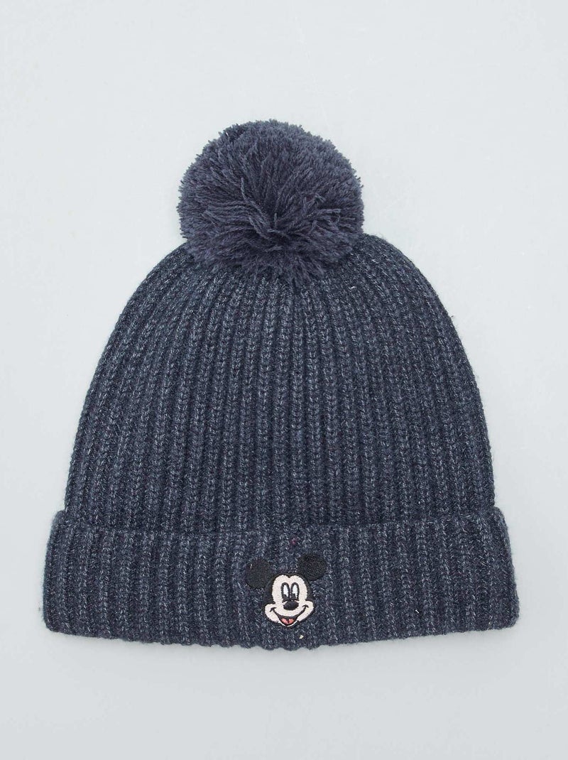 Bonnet 'Mickey' à pompon Bleu Mickey - Kiabi