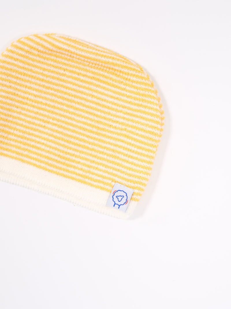 Bonnet Milleraies Blanc Jaune - Kiabi