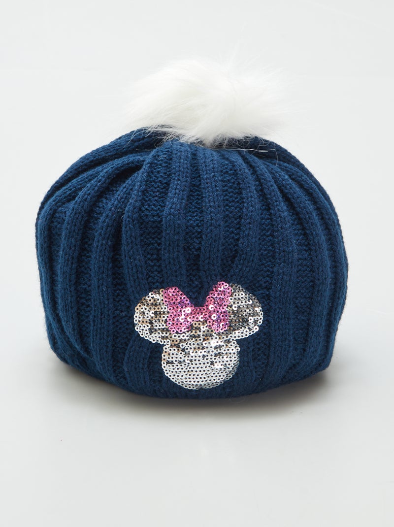 Bonnet 'Minnie' à paillettes Bleu - Kiabi