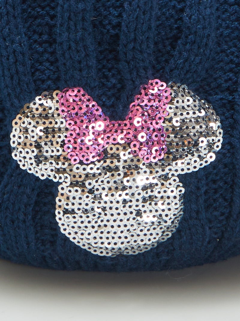 Bonnet 'Minnie' à paillettes Bleu - Kiabi